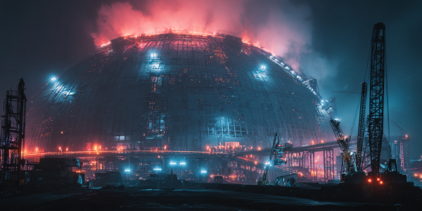 Massive dome of Neo Helsinki being built