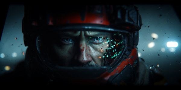 William Falck in a robot core