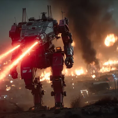 Gigantic Titan Mech Medium Close-up